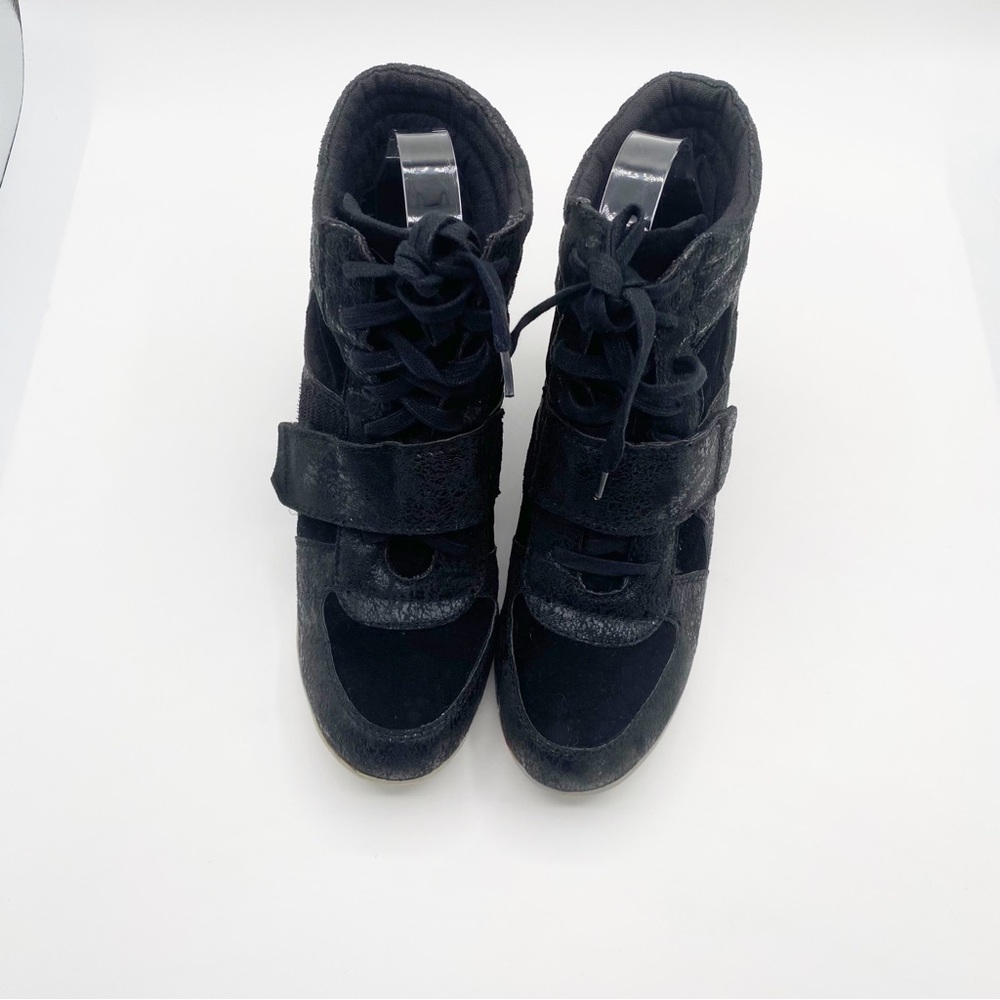 Big Buddha Wedge Strappy Shoes Black Bootie Like Size 10M - Picture 7 of 12